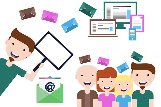 An image showcasing a diverse group of satisfied customers engaging with an e-commerce platform through personalized and targeted email campaigns